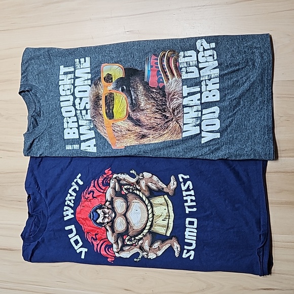 Lot of sassy t-shirts Sloth & You Want Sumo This - Picture 1 of 5